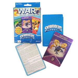 Skylanders War Card Game 4 Metallic Cards Pressman Family Spyro 2013 Complete